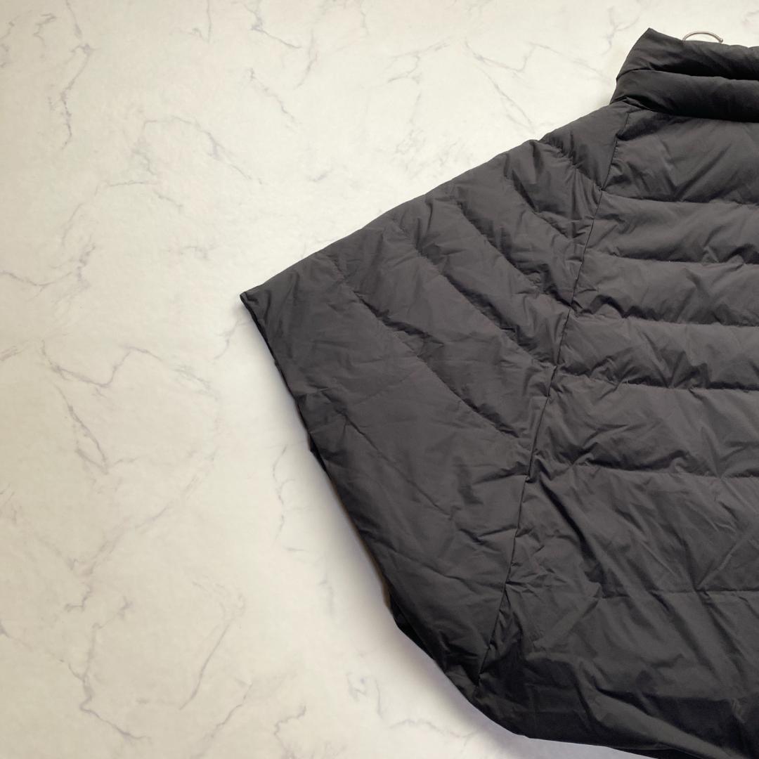 美品✨ナノユニバース 西川ダウン スタンドカラーダウンポンチョ ダークグレー