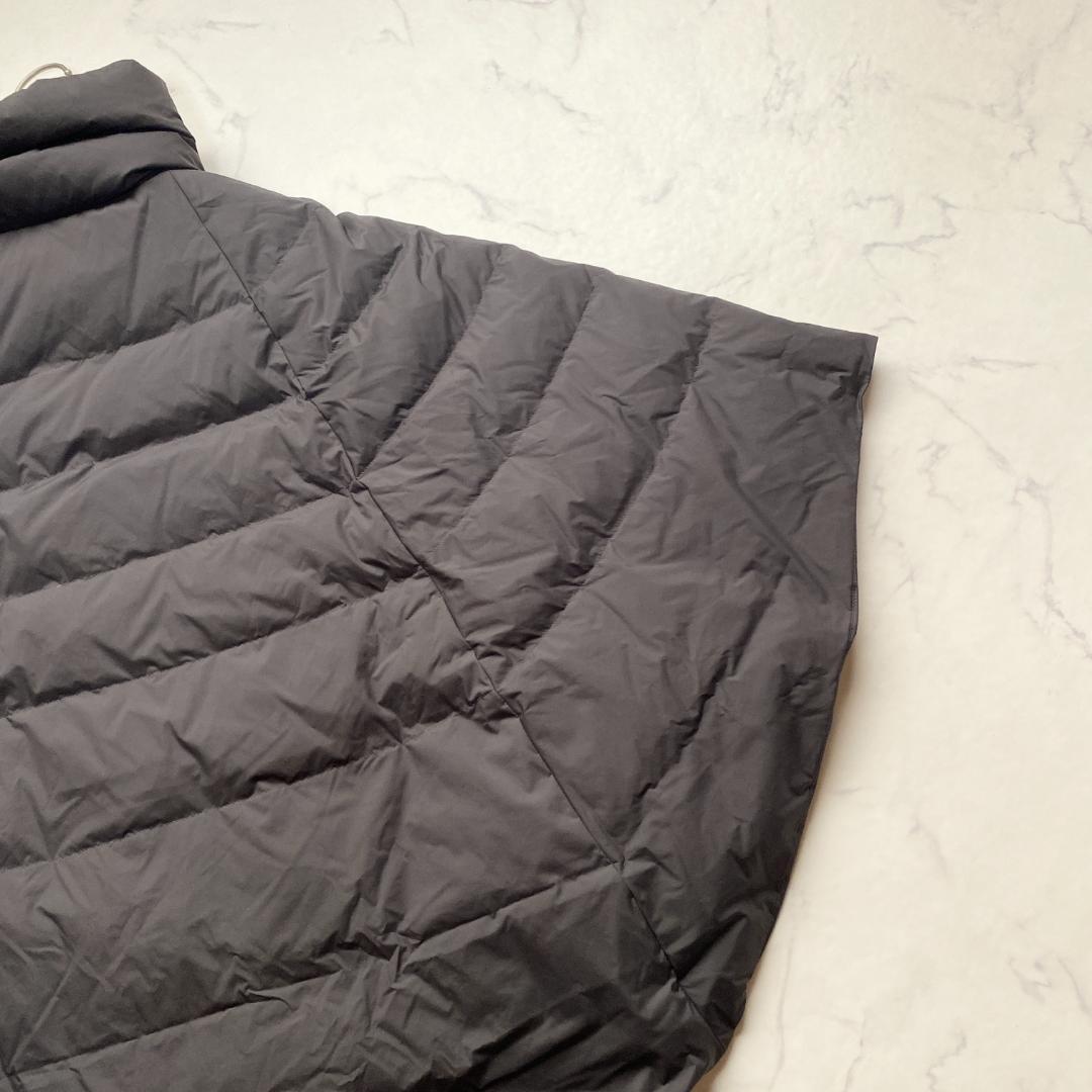 美品✨ナノユニバース 西川ダウン スタンドカラーダウンポンチョ ダークグレー