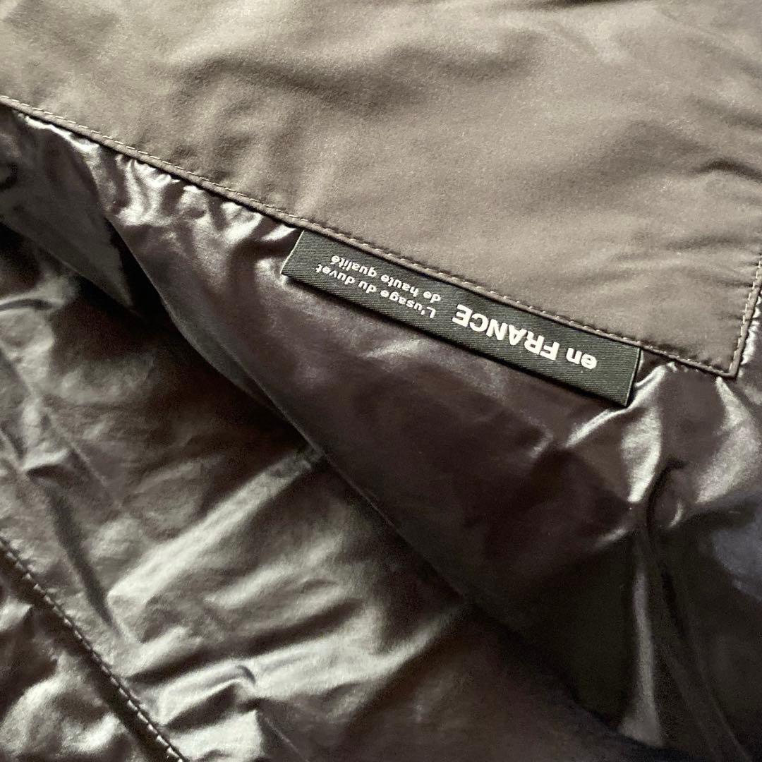 美品✨ナノユニバース 西川ダウン スタンドカラーダウンポンチョ ダークグレー