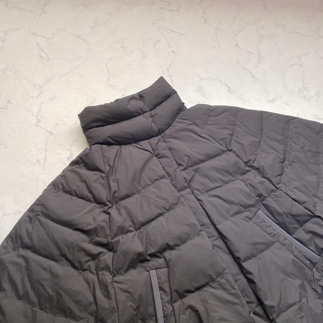 美品✨ナノユニバース 西川ダウン スタンドカラーダウンポンチョ ダークグレー