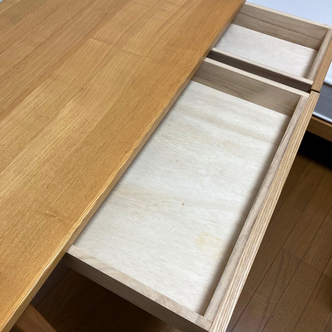 無印良品　タモ材デスク