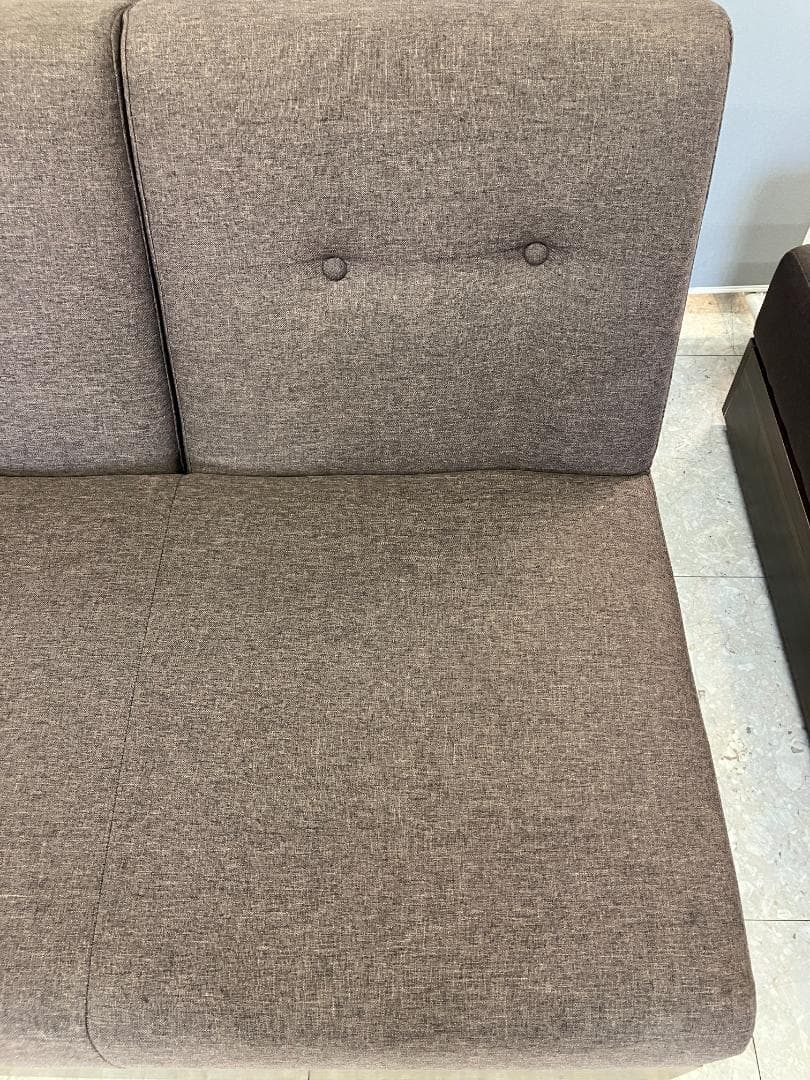 モダンデコ 2～3人掛け収納付き多機能ソファ ブラウン