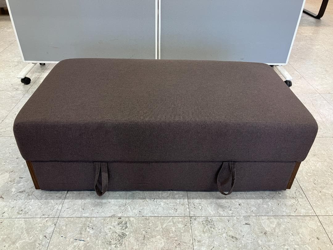 モダンデコ 2～3人掛け収納付き多機能ソファ ブラウン