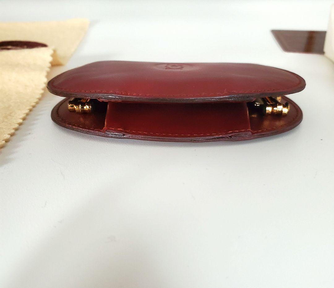 ✨️美品✨️ カルティエ マストライン ケース がま口 財布 ボルドー 赤