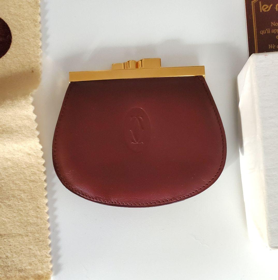 ✨️美品✨️ カルティエ マストライン ケース がま口 財布 ボルドー 赤