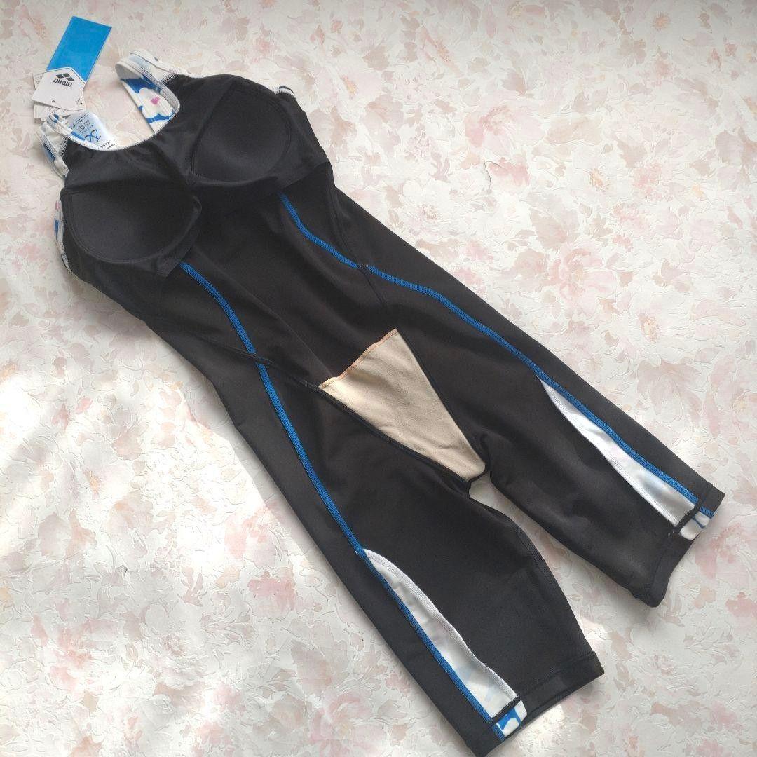 M 新品 arena 2025 AQUA EXA パッド付 練習水着 花 撥水