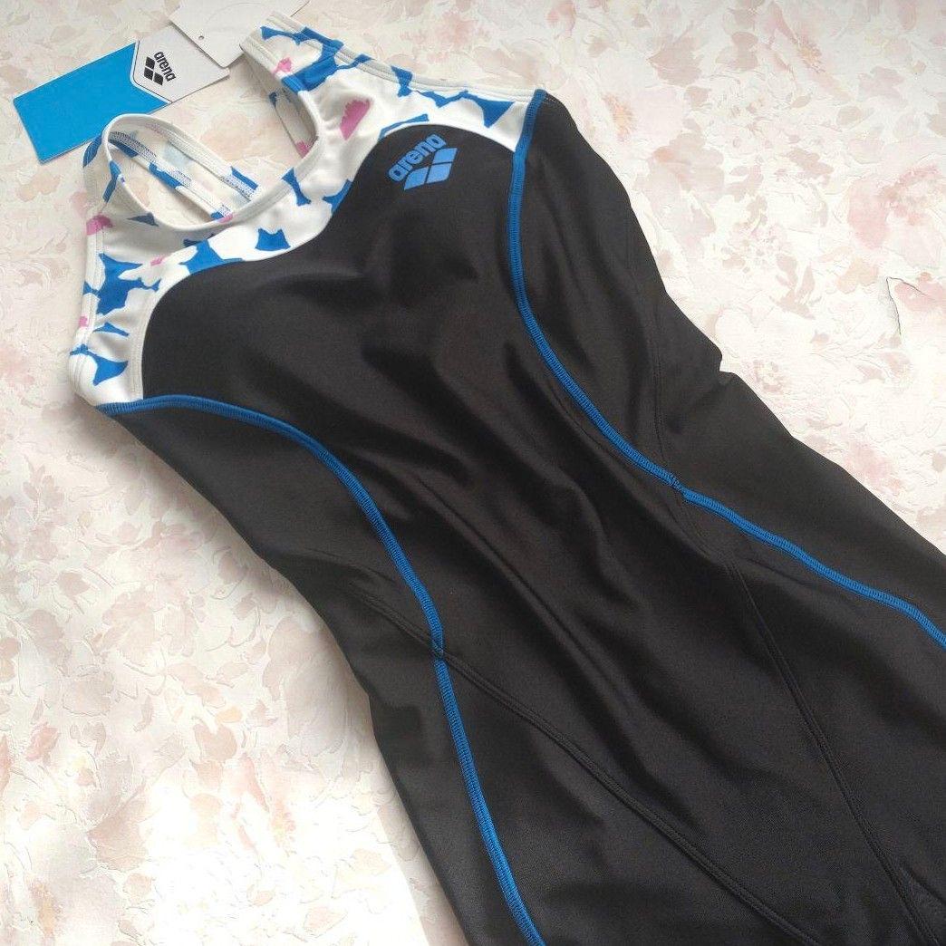 M 新品 arena 2025 AQUA EXA パッド付 練習水着 花 撥水