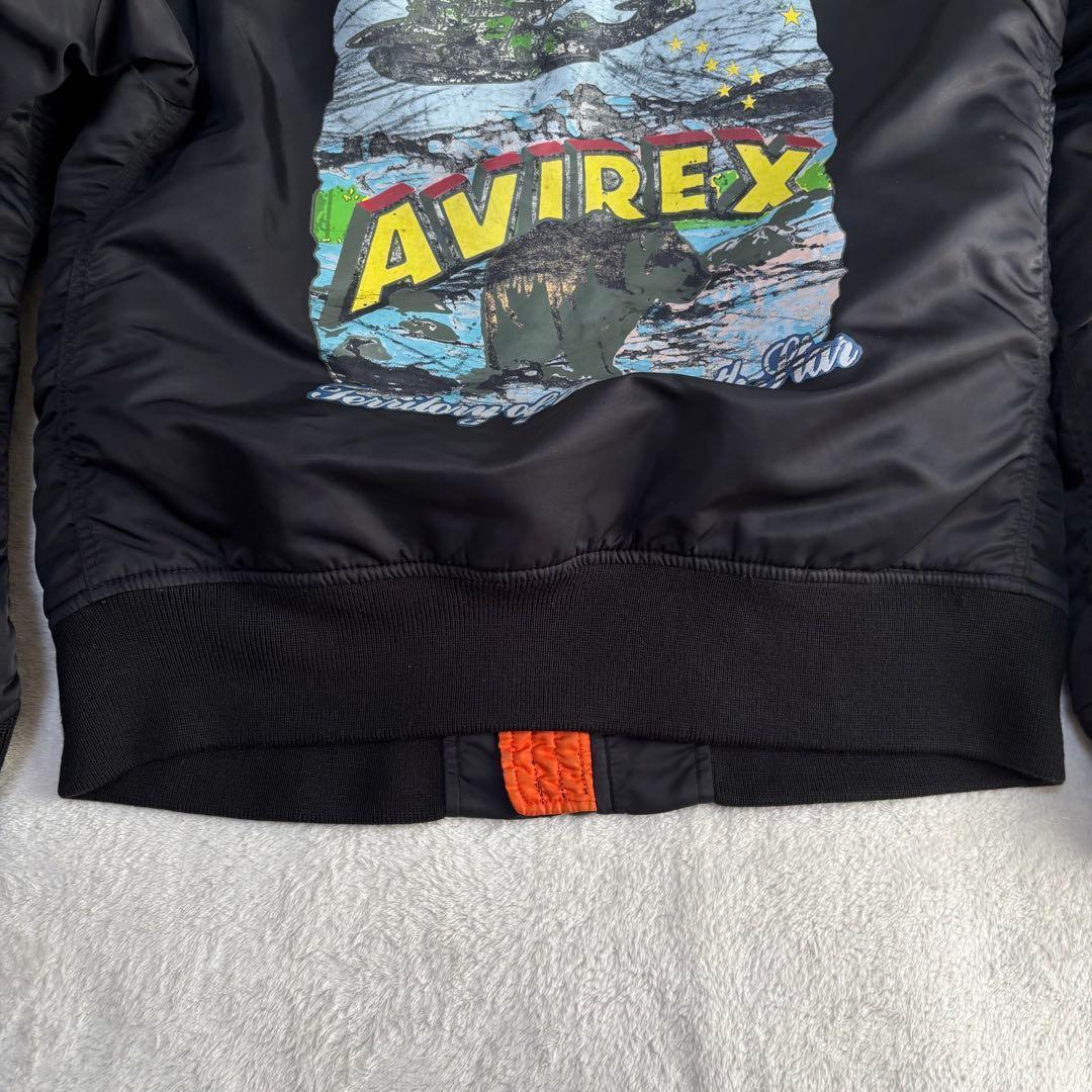 ✨️美品 AVIREX アヴィレックス MA-1 フライト Lサイズ ブラック