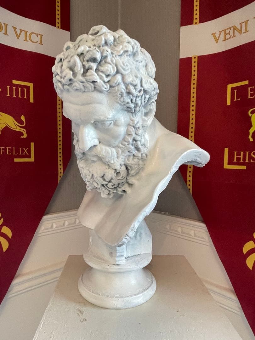 彫刻 ヘラクレス頭像 高さ50cm,美術デッサン教具,卓上 装飾品,工芸品美術品