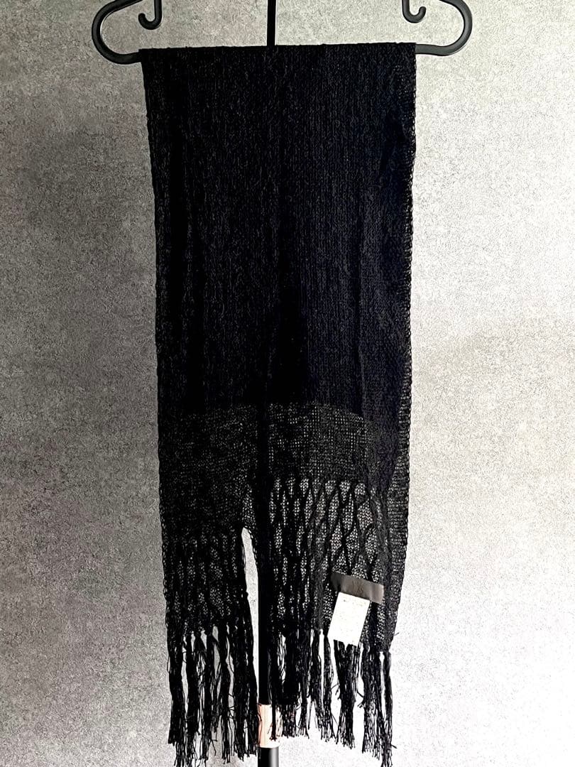 入手困難ヨウジヤマモト　ワイズY's ブラックフリンジストール　マフラー