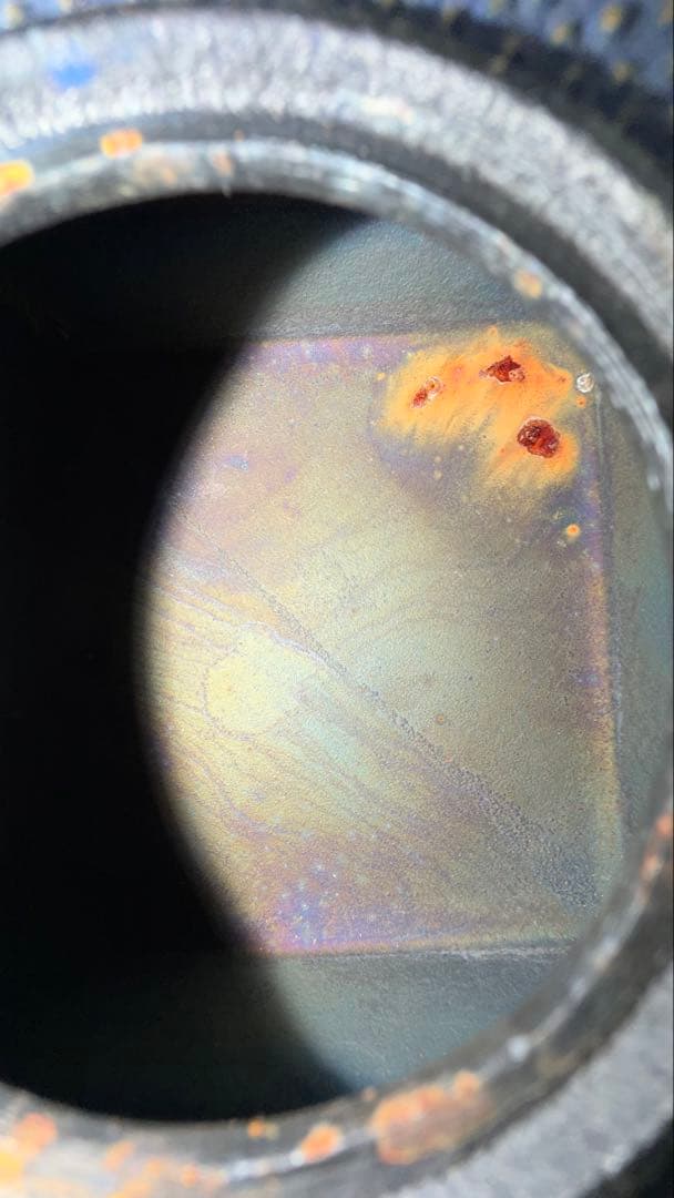 OITOMI 青 四角形 茶こし南部鉄器　鉄瓶　正方角あられ　星月夜 0.6L