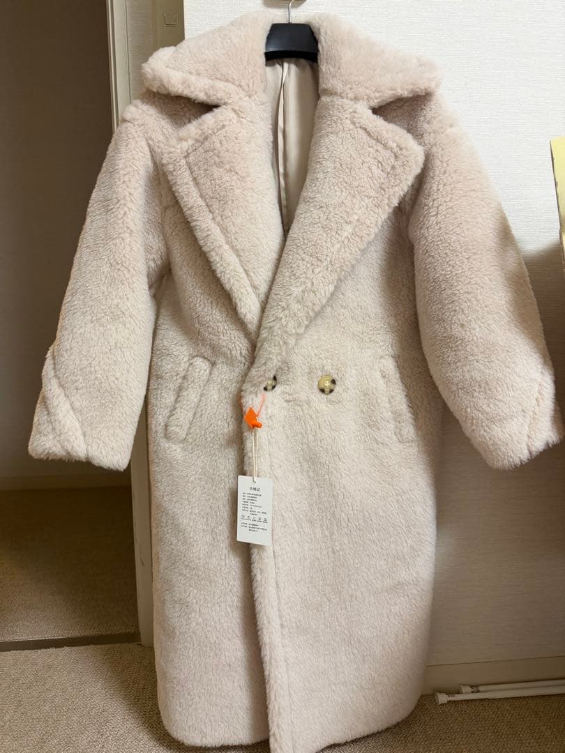 rnyroom テディ　ベアコート　ファーコート　ライトベージュ　XS