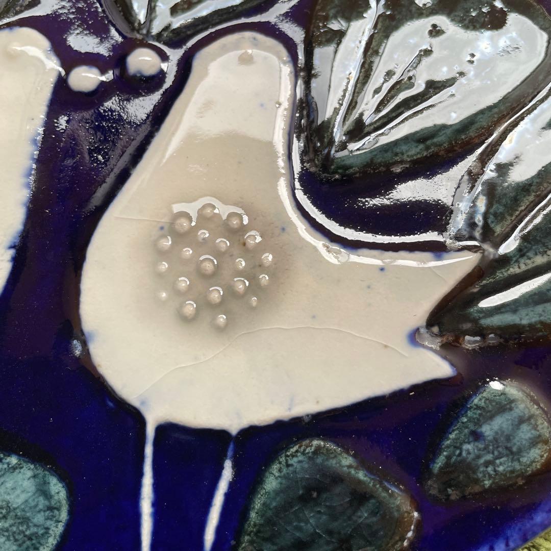 【訳あり】シルヴィア・レウショヴィウス 陶板 鳥