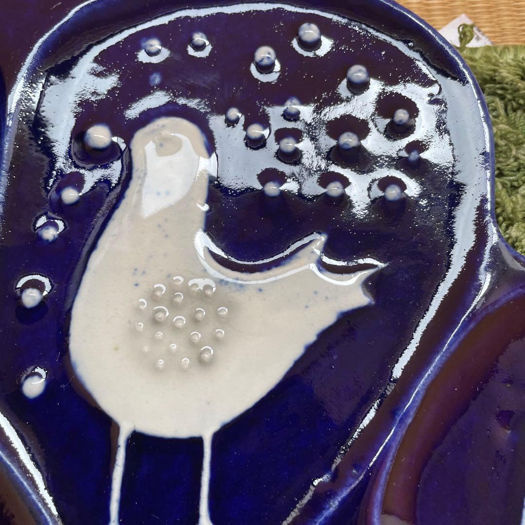 【訳あり】シルヴィア・レウショヴィウス 陶板 鳥