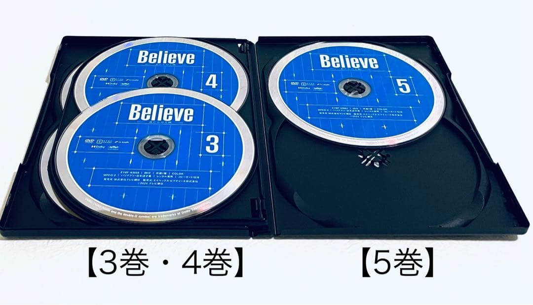 Believe 君にかける橋　【全5巻】　レンタル版DVD 全巻セット