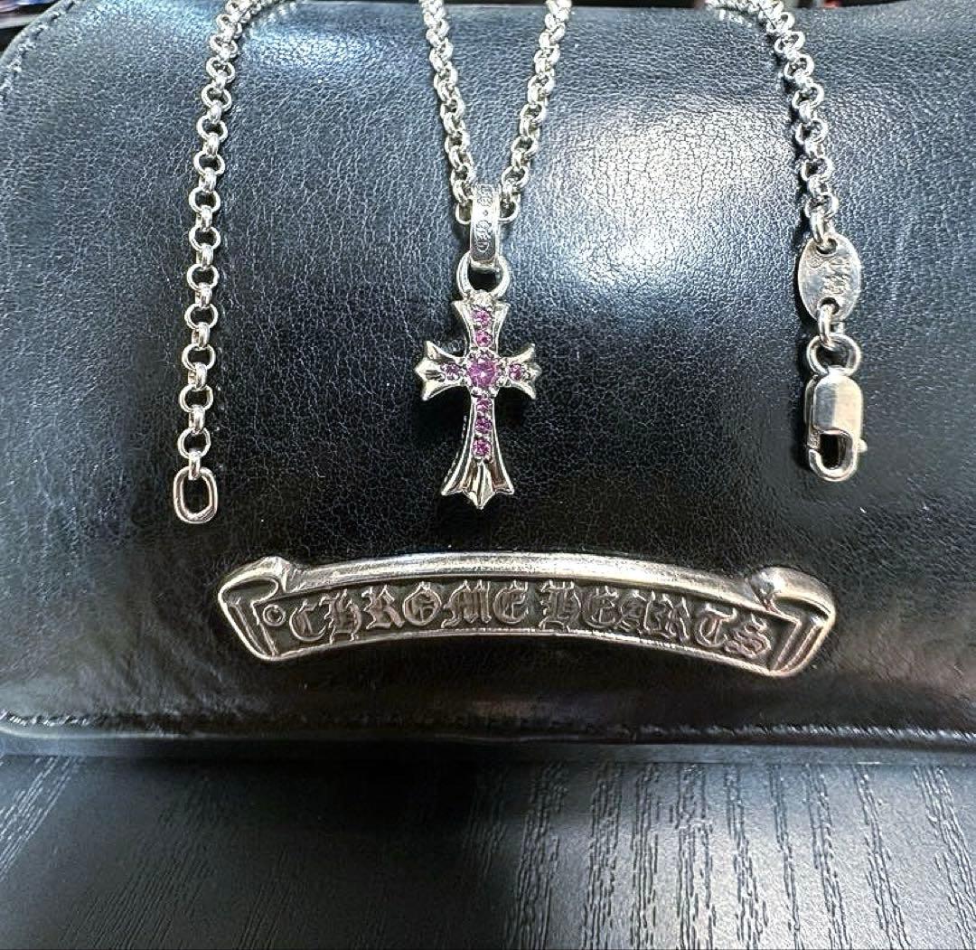 本物　Chrome Hearts クロムハーツ　ベビーファット　ピンクサファイア