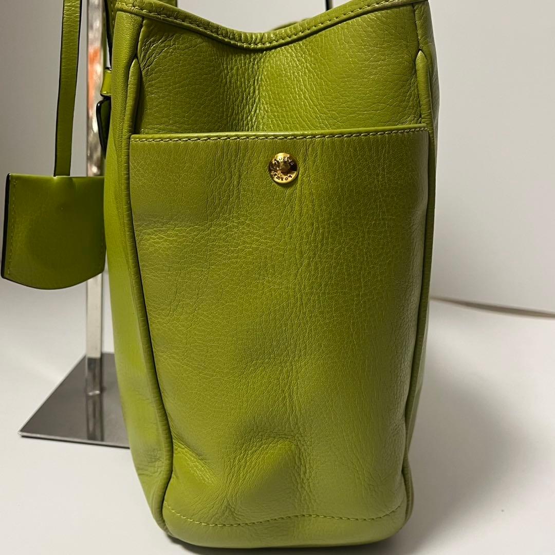 ✨極美品✨　LOEWE ヘリテージ　トートバッグ　黄緑　ライトグリーン　レザー