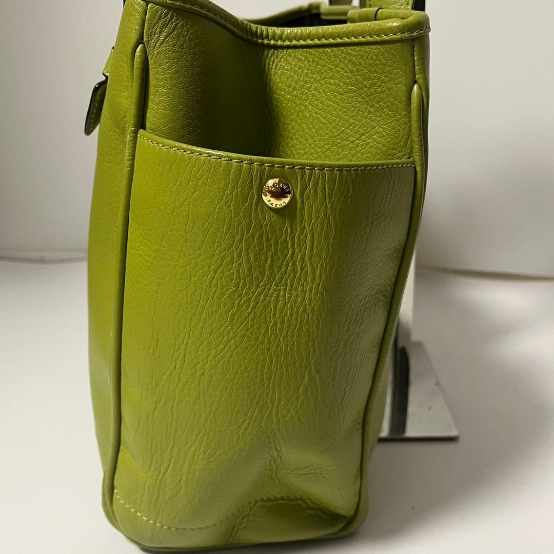 ✨極美品✨　LOEWE ヘリテージ　トートバッグ　黄緑　ライトグリーン　レザー