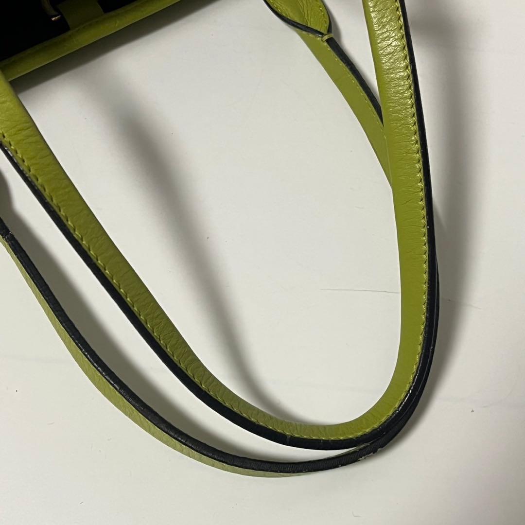 ✨極美品✨　LOEWE ヘリテージ　トートバッグ　黄緑　ライトグリーン　レザー