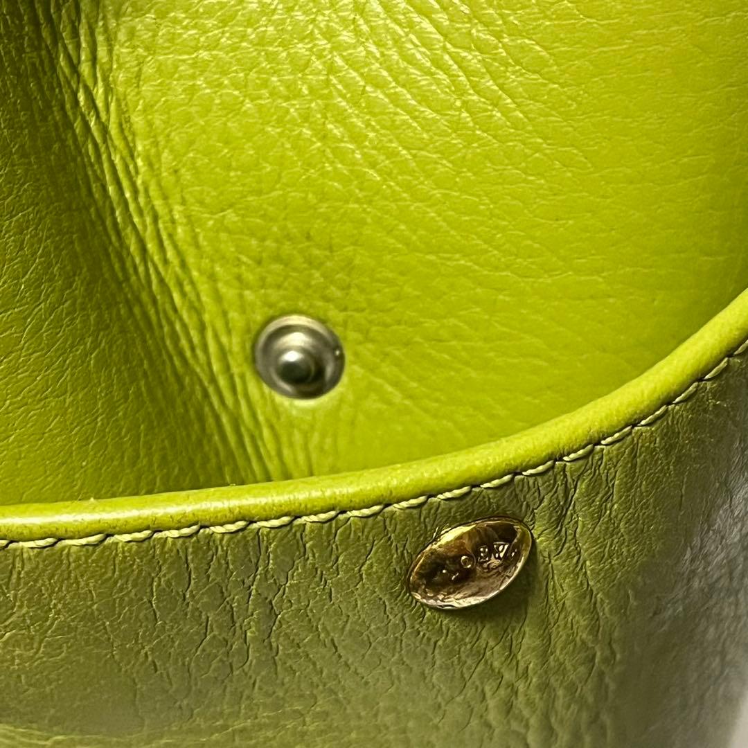 ✨極美品✨　LOEWE ヘリテージ　トートバッグ　黄緑　ライトグリーン　レザー