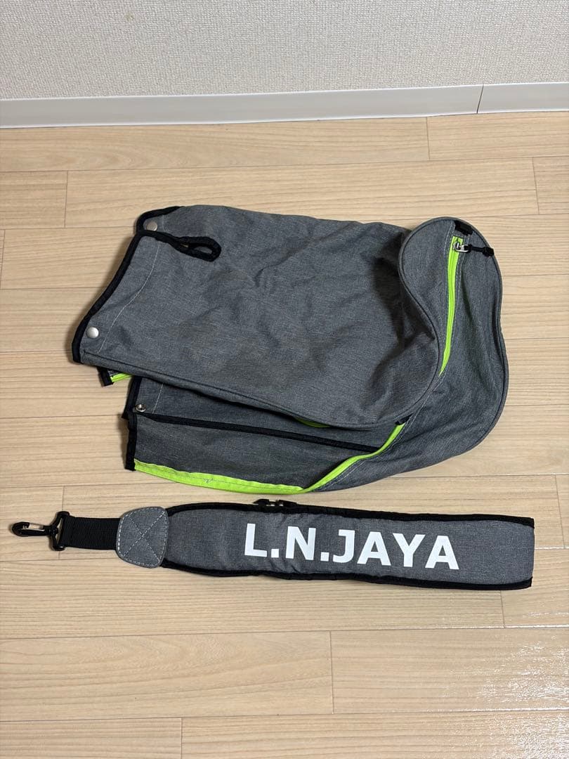LNJAYA グレー/グリーン キャディバッグ　スタンド