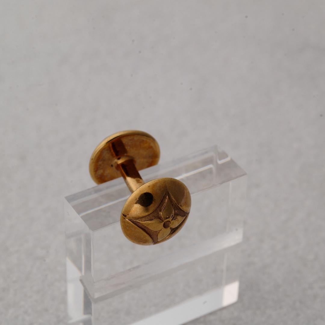 ルイヴィトン　カフス　ブトン　ドゥ　マンシェット　ゴールドカラー