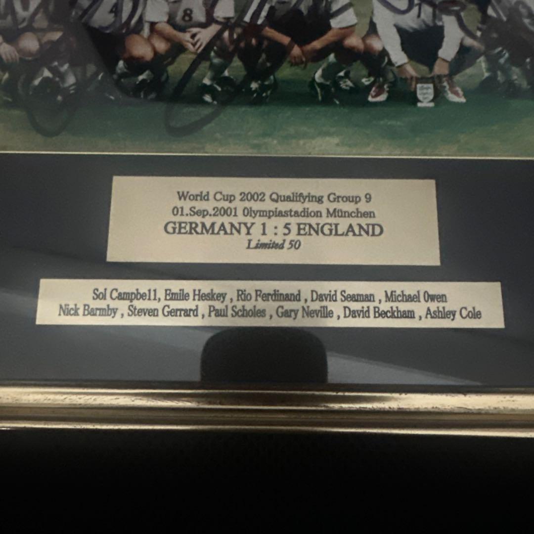 イングランド代表直筆サイン入りフォト、ベッカム、ジェラード他
