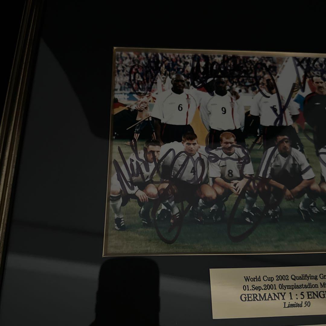 イングランド代表直筆サイン入りフォト、ベッカム、ジェラード他