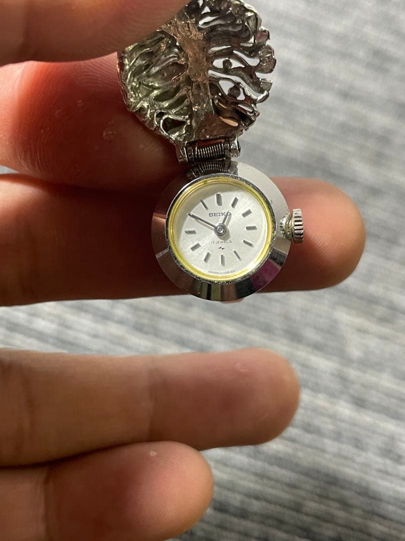 希少◆SEIKO リングウォッチ 手巻き 時計 アンティーク 指輪◎稼働◆美品