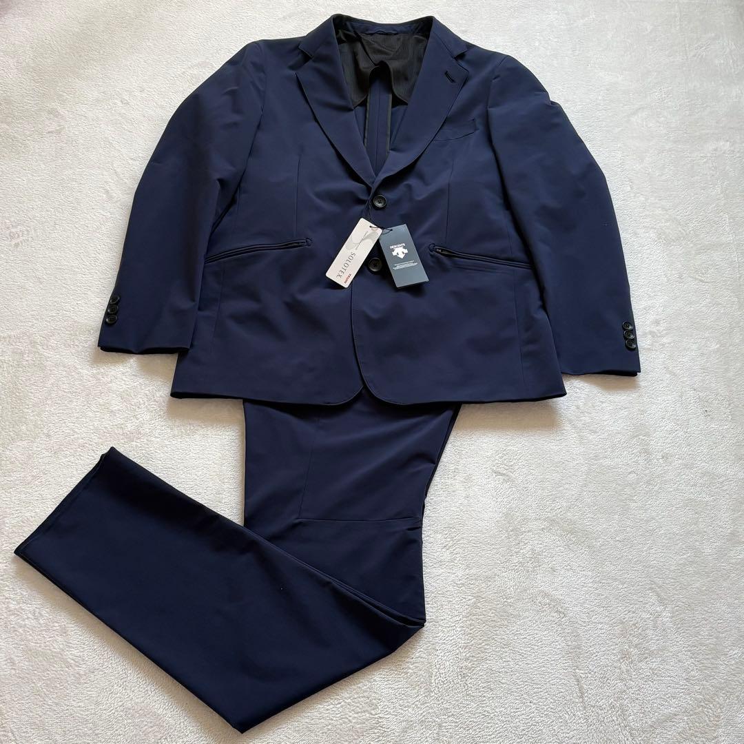 新品タグ付き DESCENTE デサント SOLOTEX セットアップネイビー