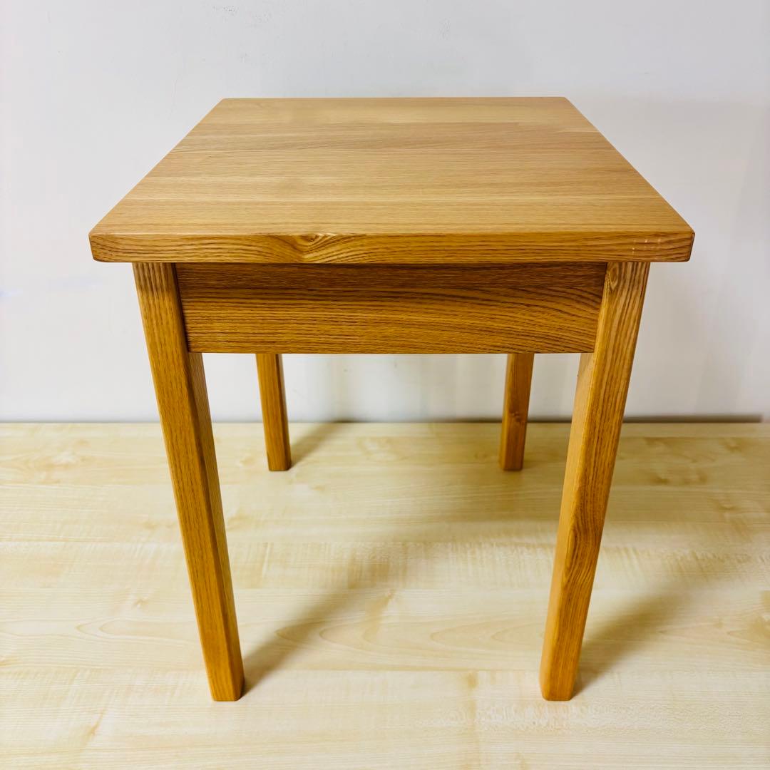 【美品】　無印良品　タモ材　引き出し付き　サイドテーブル　送料込み