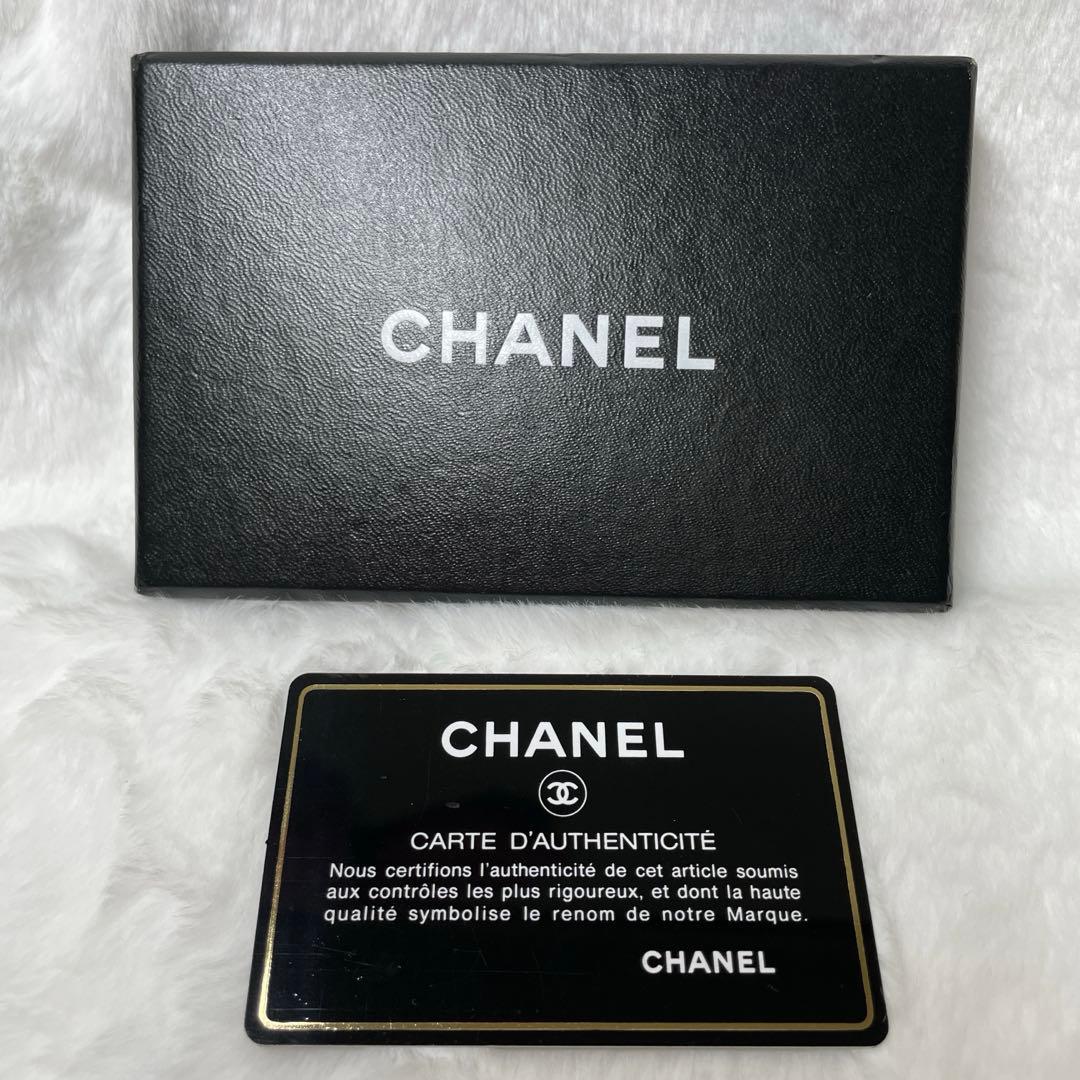 【美品】CHANEL シャネル キャビアスキン キーケース ブラック ゴールド