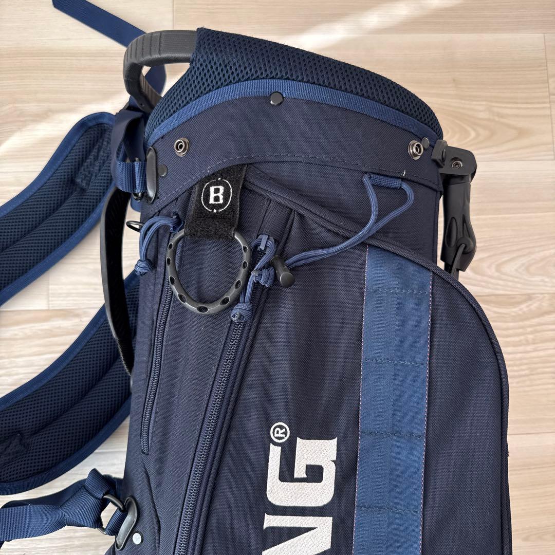 ブリーフィング　キャディバッグ　ショルダー式　スタンド式　軽量　ネイビー　紺