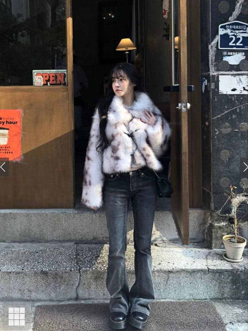 【即日発送】【完売商品】 ミックスカラーファーブルゾン[ask145]