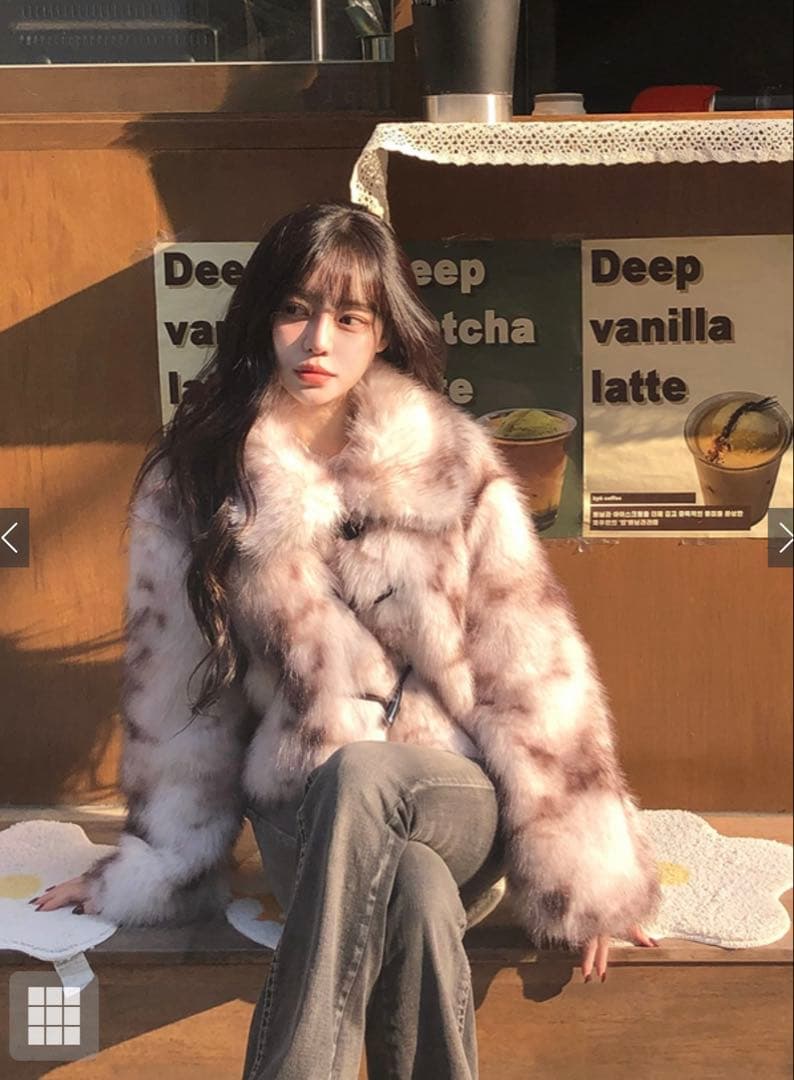 【即日発送】【完売商品】 ミックスカラーファーブルゾン[ask145]