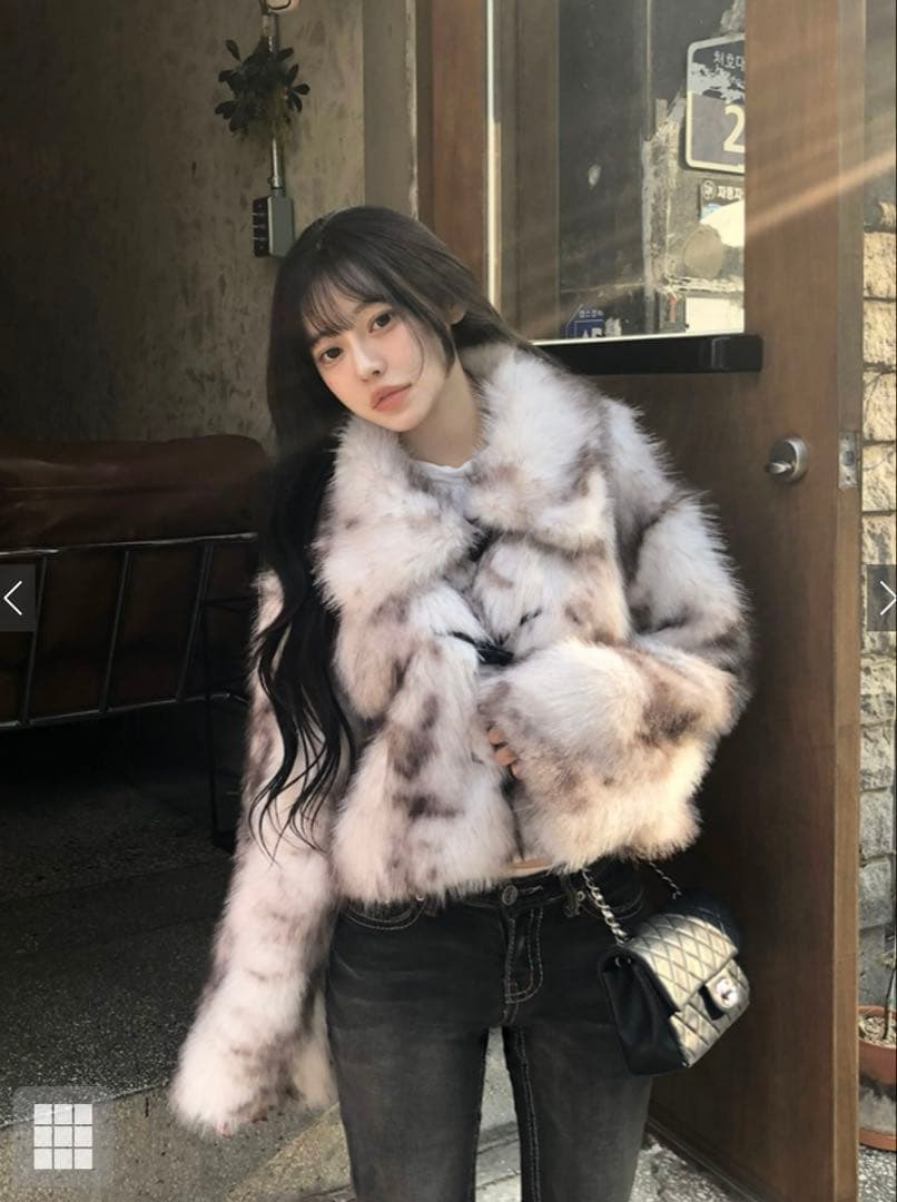 【即日発送】【完売商品】 ミックスカラーファーブルゾン[ask145]