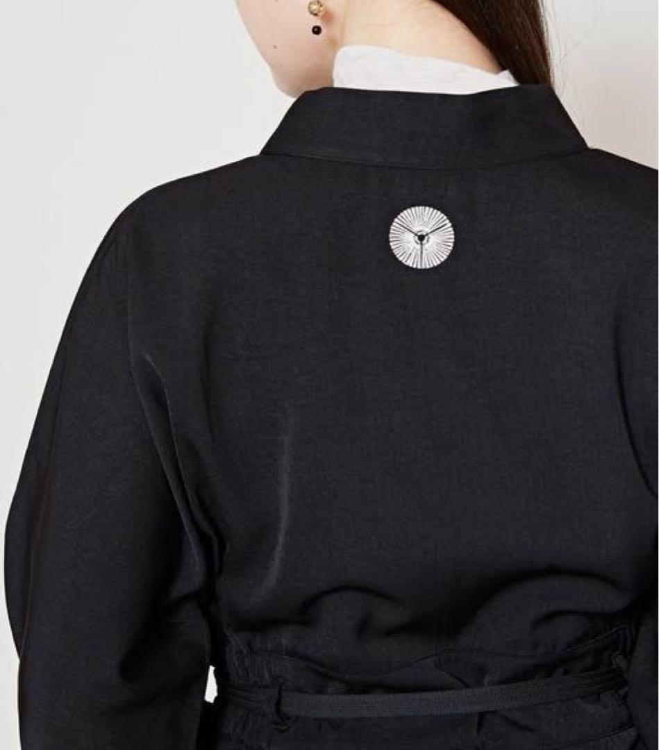 ミ*カ様 倭物やカヤ　和の狭衣ワンピース　着物ワンピース　背守り刺繍　ブラック