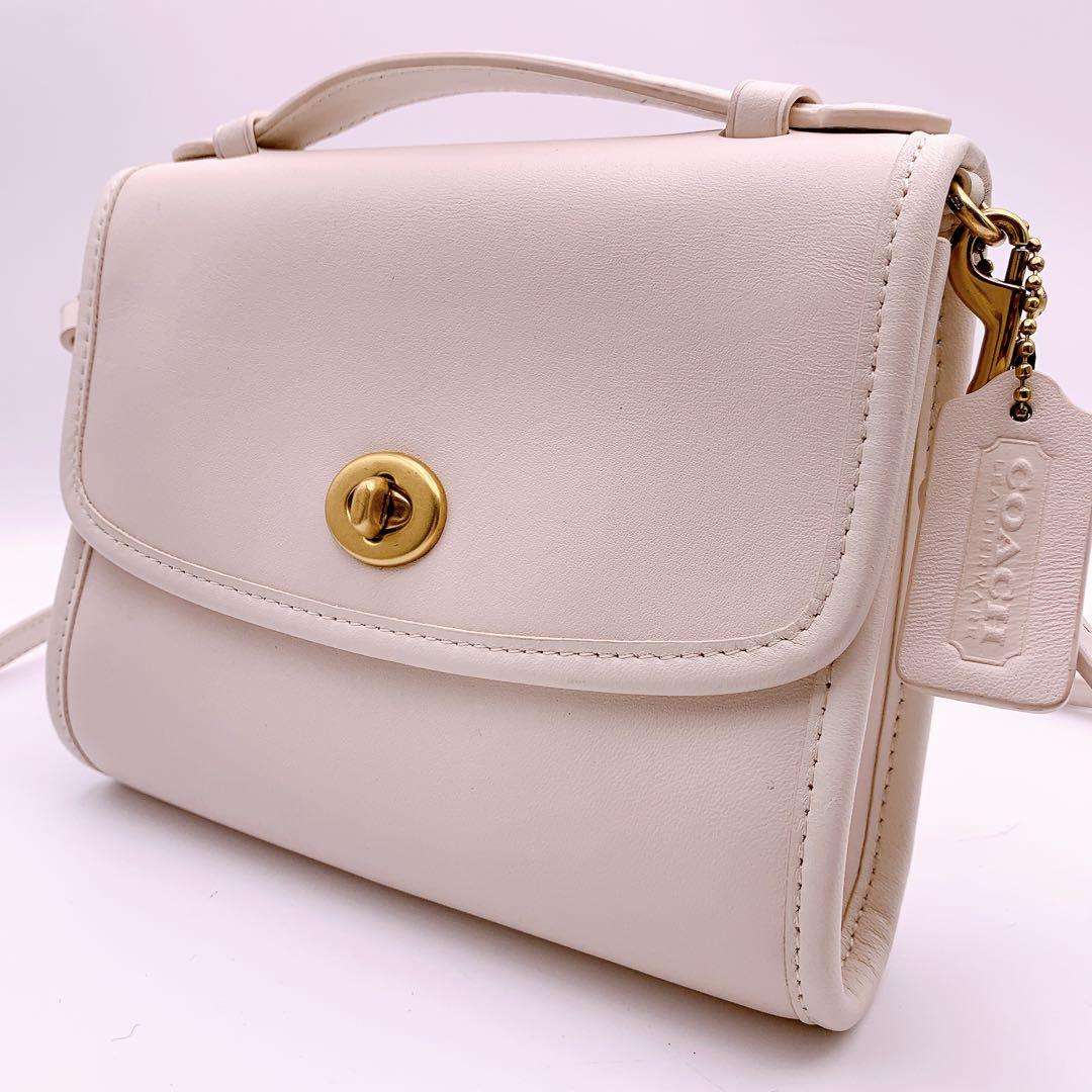 【極美品】コーチ アーカイブ復刻 ショルダーバッグ 2way 白 C3486