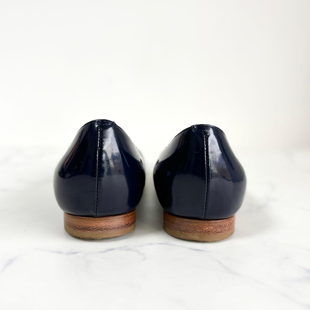 美品 ペリーコ 5.5 アネッリ プラットパンプス アンドレア ダークネイビー