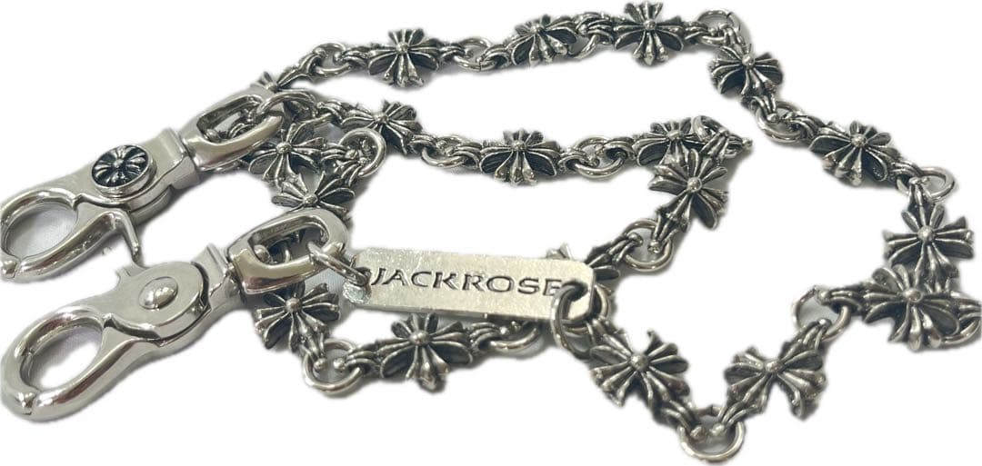 ジャックローズ　シルバー　ウォレットチェーン　ロゴ刻印　カジュアル　メンズ