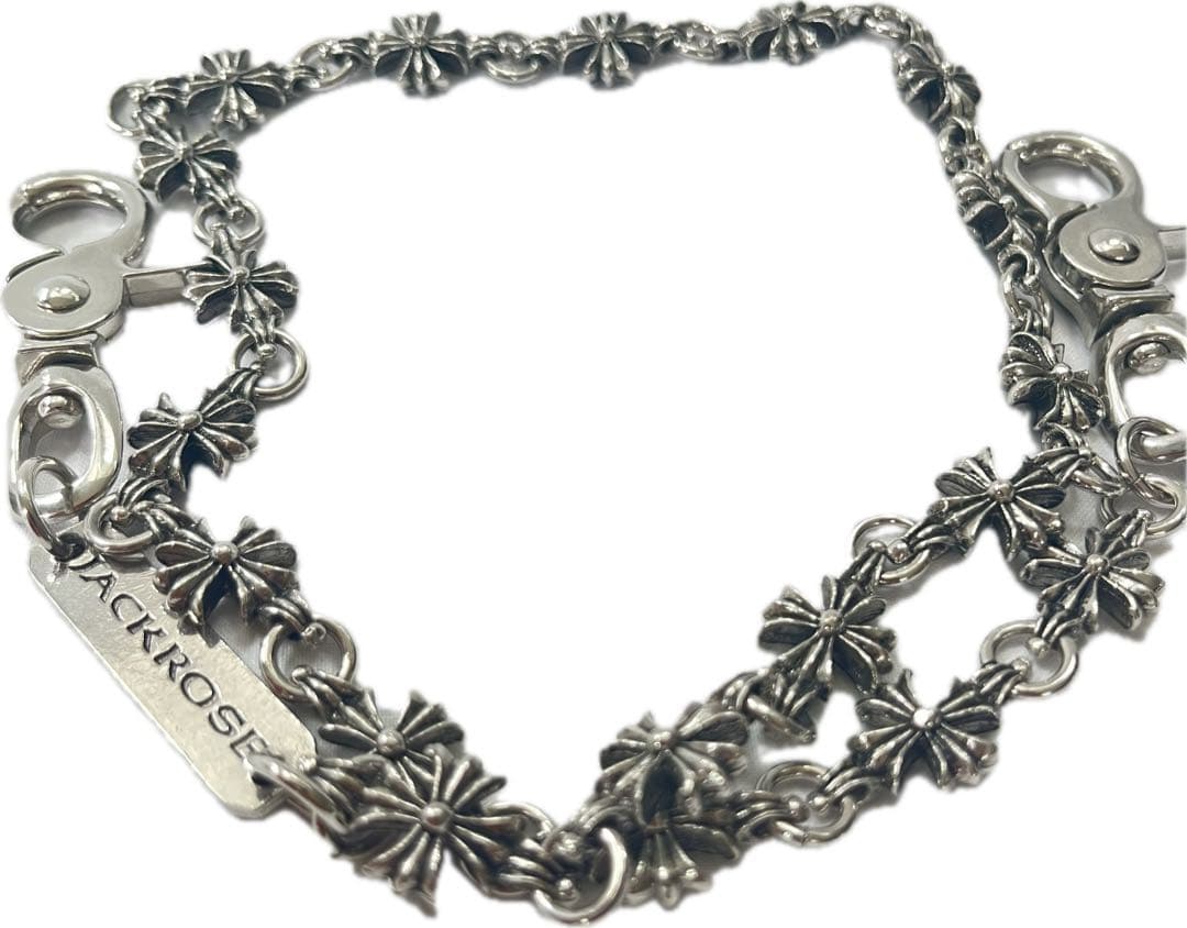 ジャックローズ　シルバー　ウォレットチェーン　ロゴ刻印　カジュアル　メンズ