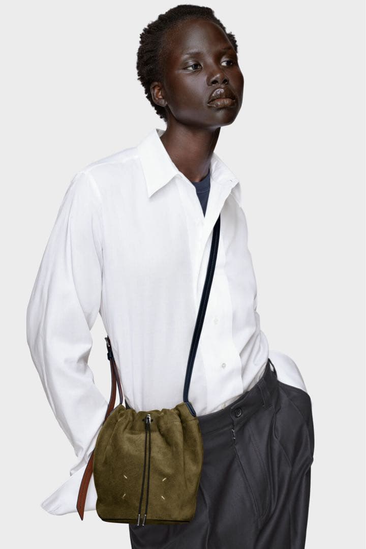 Masion Margiela25AWドローストリング クロスボディ バケット