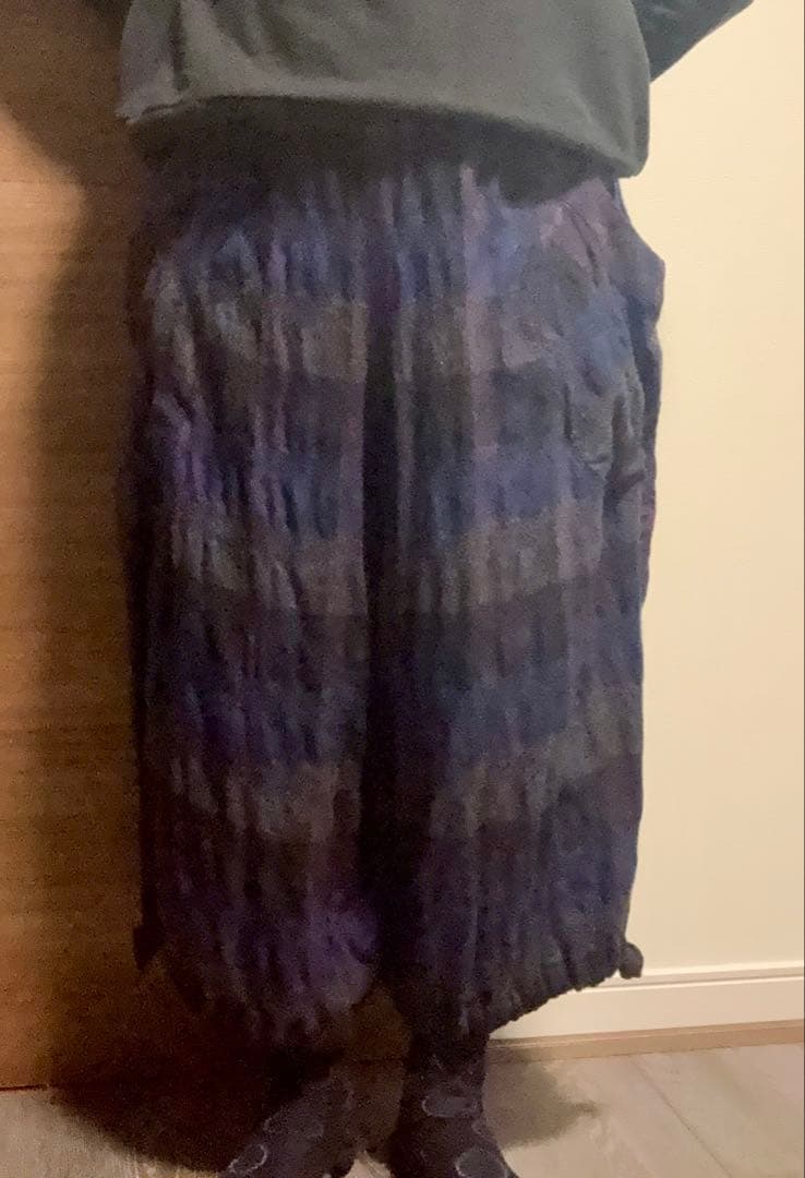 慈雨ウールチェックパンツ