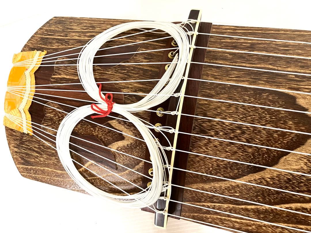 美品◆和琴◆13弦琴 全長183cm 琴柱／口前カバー／丸袋付き【引き取り歓迎】