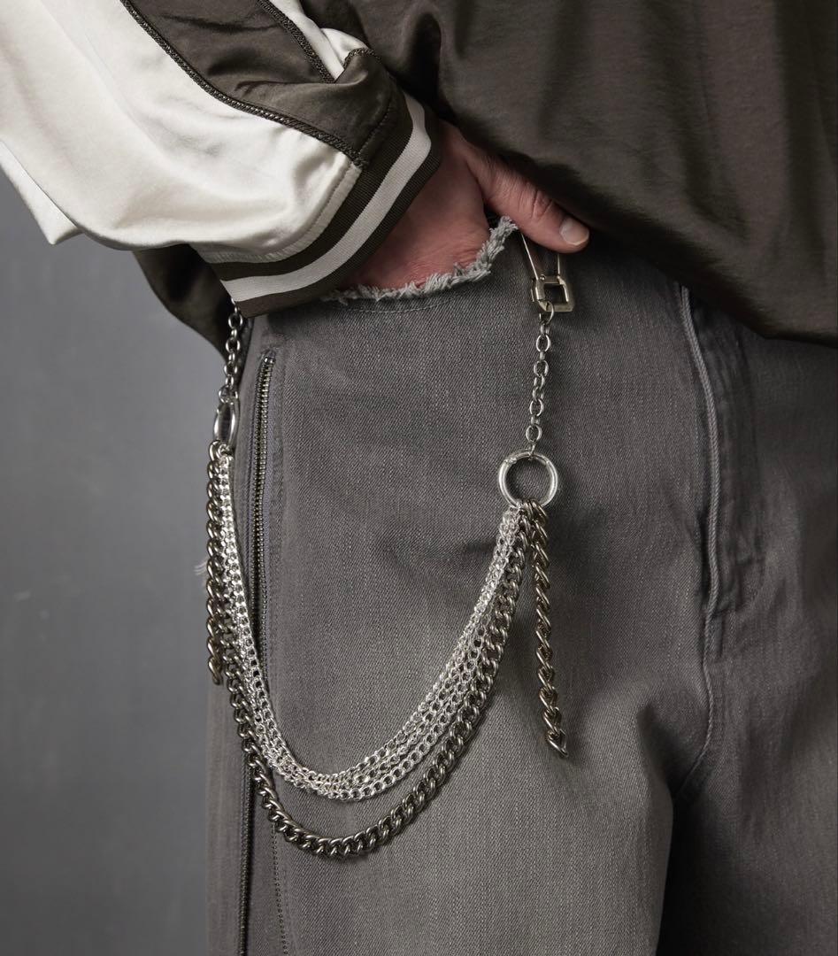 【GRANCY】カラビナデザインレイヤリングウォレットチェーン