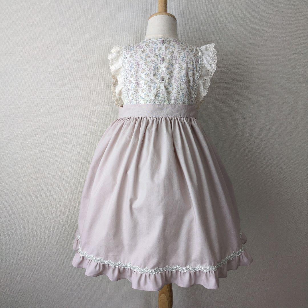 *522 ハンドメイド　ワンピース　ドレス　リバティ アンティーク　110