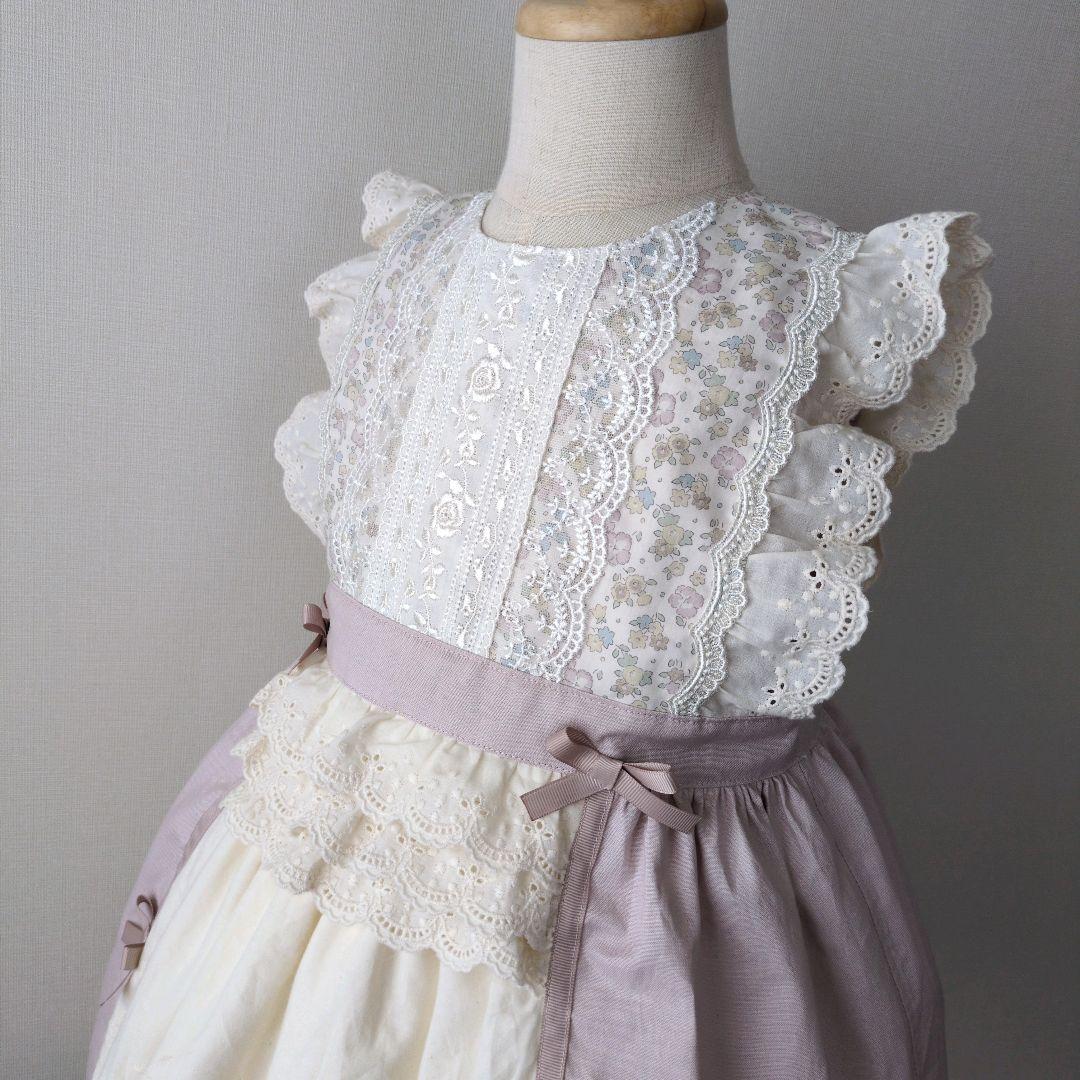 *522 ハンドメイド　ワンピース　ドレス　リバティ アンティーク　110