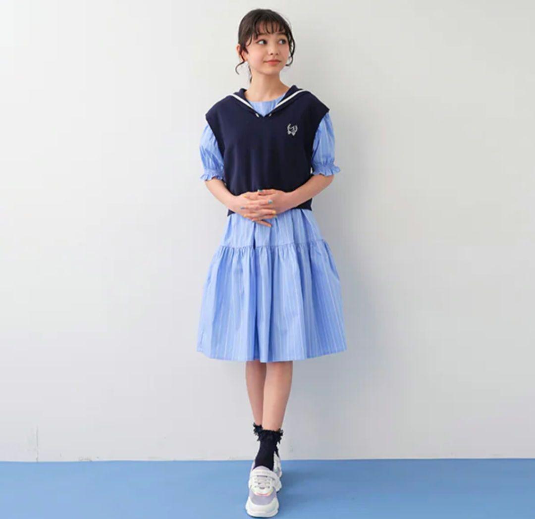 新品 ANNA SUI mini ベストワンピースセット 140