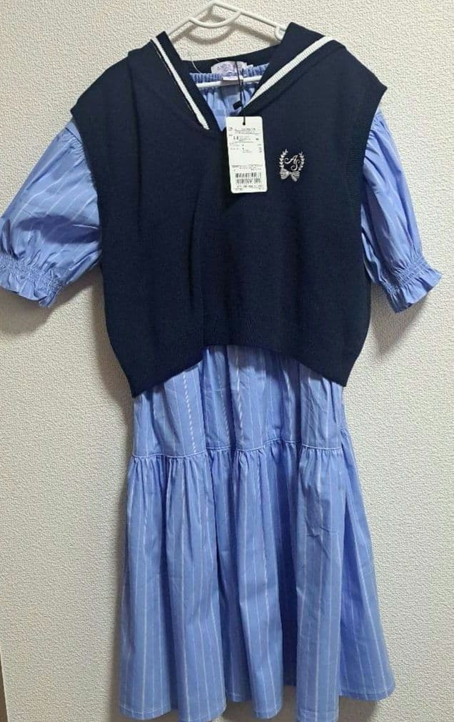 新品 ANNA SUI mini ベストワンピースセット 140