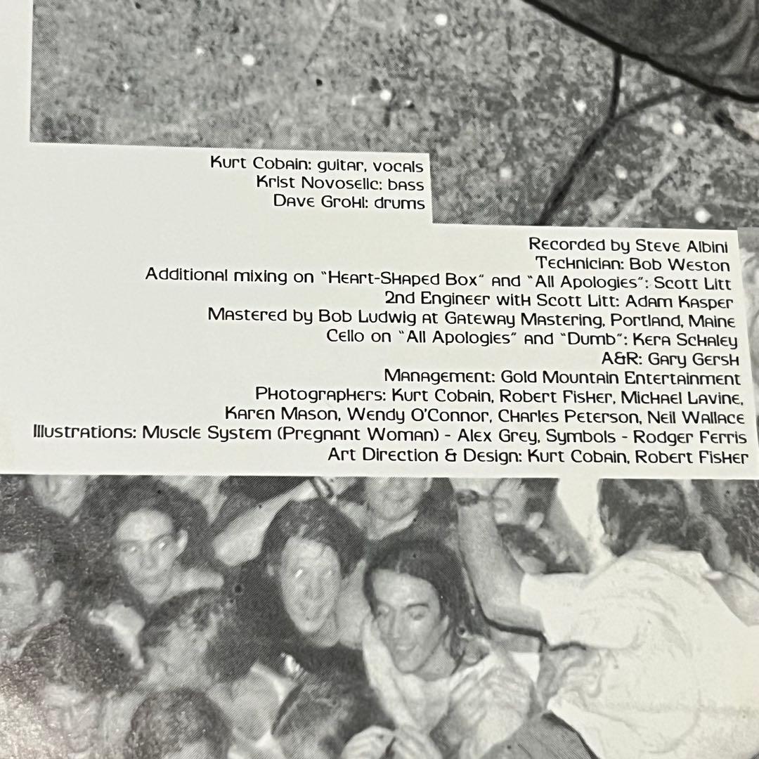 NIRVANA ニルヴァーナ アナログ LP レコード IN UTERO